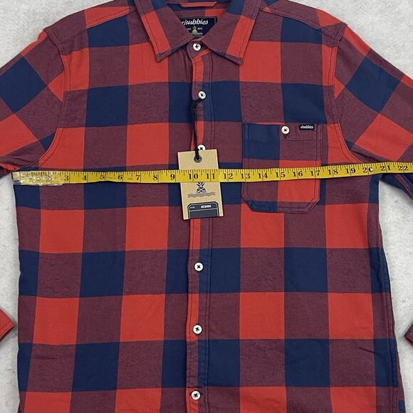 Chubbies Slumberjack Red Navy Plaid Flannel M NWT - Picture 4 of 15